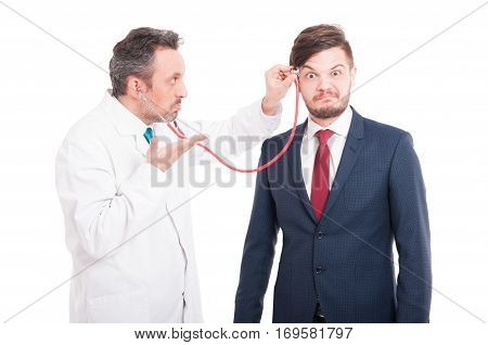 Professional Medic Cheking  Head Of Insane Lawyer