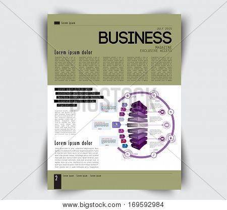Newspaper template, vector