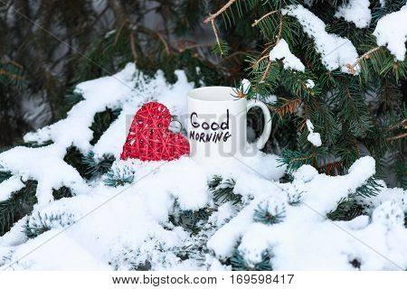 White Cup With Text