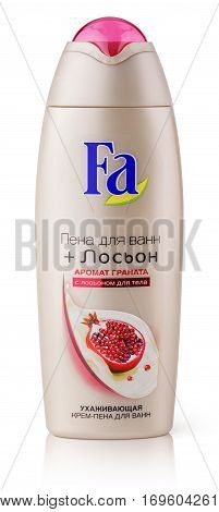 Fa Cream Foam Bath And Lotion Plastic Bottle Isolated On White