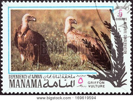 MANAMA DEPENDENCY - CIRCA 1971: A stamp printed in United Arab Emirates from the 
