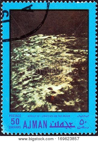 AJMAN EMIRATE - CIRCA 1970: A stamp printed in United Arab Emirates from the 