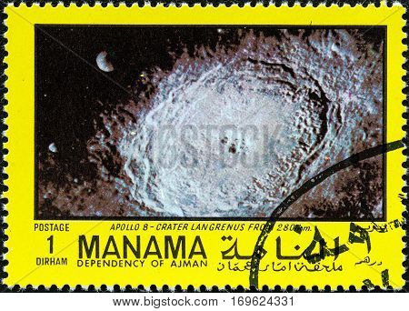 MANAMA DEPENDENCY - CIRCA 1970: A stamp printed in United Arab Emirates from the 