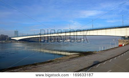 Branko Bridge Over Sava River in Belgrade