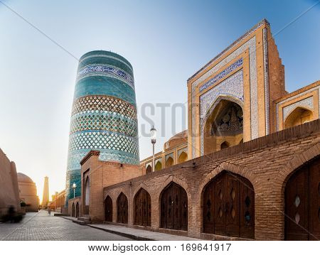 Oriental buildings of old city of Itchan Kala. Khiva, Uzbekistan