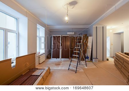 Interior of apartment during on the renovation and construction
