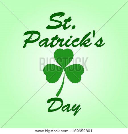 Patrick s day Clover leaf on a white background