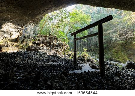 Torii in the cave
