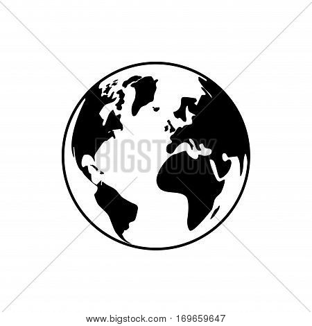 World earth isolated icon vector illustration graphic design