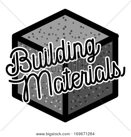 Color vintage building materials shop emblem. Vector illustration, EPS 10