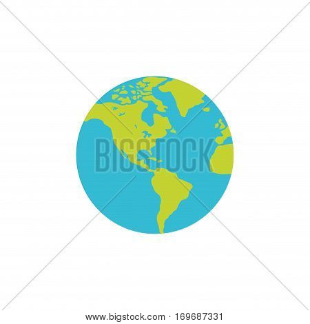 World earth isolated icon vector illustration graphic design