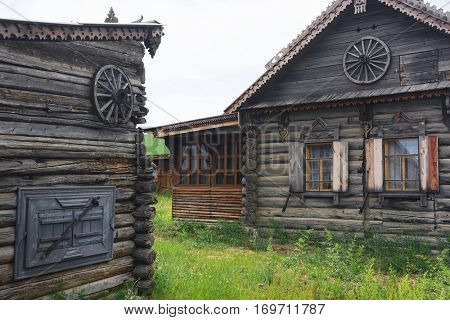 Siberian village on Olkhon Island, Baikal Lake