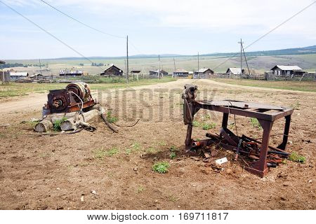 Siberian village on Olkhon Island, Baikal Lake