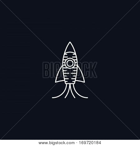 Line Symbol, Rocket liftoff, Startup concept, vector design element