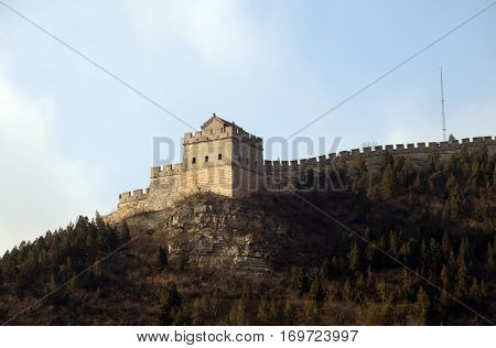BADALING - FEBRUARY 24:  The Great Wall of China in Badaling, China, February 24, 2016.