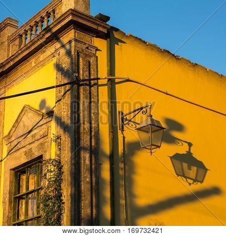 Facades in the center of Porto, Portugal.