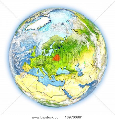 Belarus On Earth Isolated