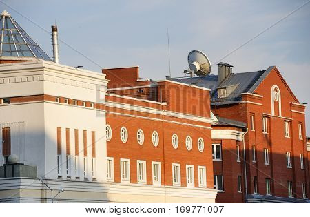 Gorno-Altaisk, Russia - July 12, 2016: Lenin Square, Gorno-Altaisk, Altai Republic, Siberia, Russia