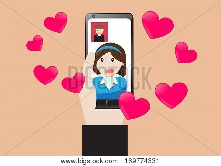 Concept Technology Communicate chat and mail for love