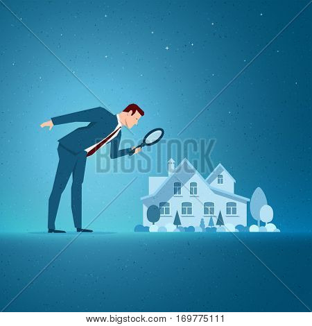 Business concept vector illustration. Investing, real estate, investment opportunity concept. Elements are layered separately in vector file.