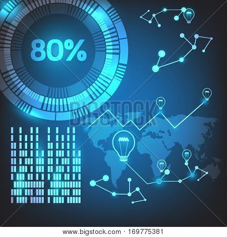 Vector background digital technology business virtual concept