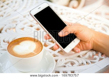 coffee cup and latte art coffee cup and latte art in holiday