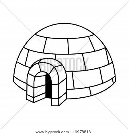 igloo exterior isolated icon vector illustration design