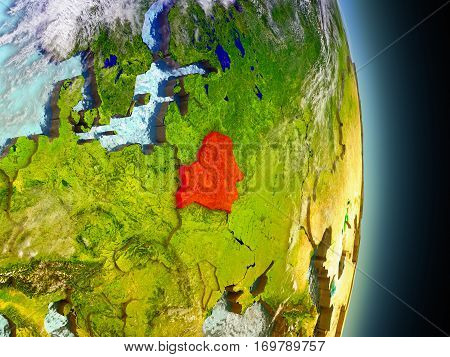 Belarus In Red From Space
