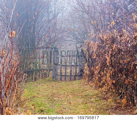 Gate  Entrance  Fog  Village