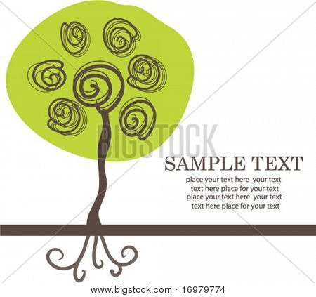 Albero astratto. Illustrazione vettoriale.