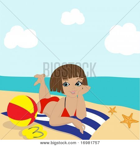 ビーチの女の子