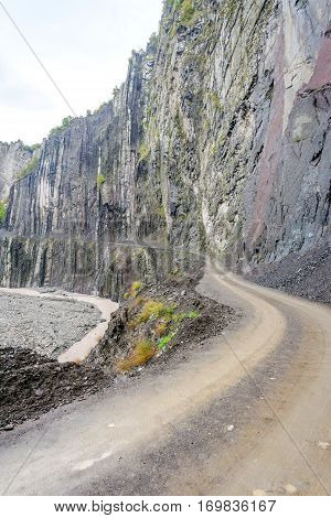 Dangerous Road To Lahich, Azerbaijan