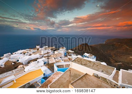 View of Chora village on Anafi island.