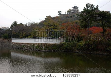 View of Marugame castle in Kagawa prefecture, Japan