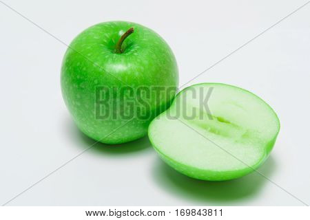 Green Apple, Isolated On White Background