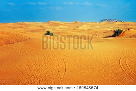 Desert and Sand Dunes.  United Arab Emirates