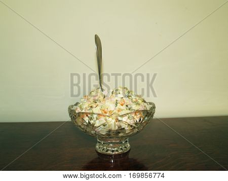 Olivier salad is the name received in honor of its Creator chef Lucien Olivier