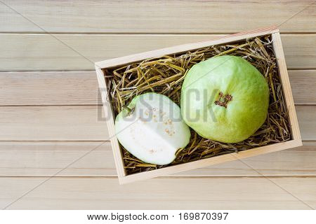 Goiaba On Wooden Box