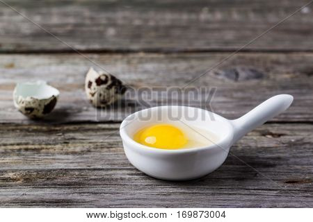 Quail Eggs Over Wood