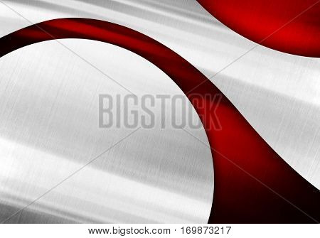 abstract red metal with curve background