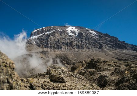 Kibo Peak In Mount Kilimanjaro, Tanzania