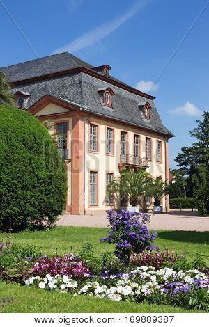 Orangerie and Orangerie garden in Darmstadt (Hesse, Germany)