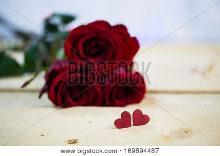 Roses with a heart - valentine wedding