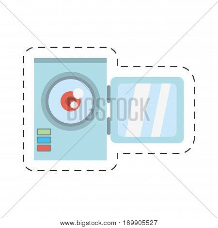 camara video related icon image, vector illustration