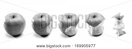 Apples on white background  - close-up