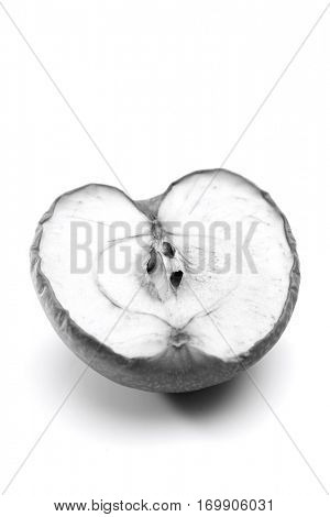 Apple on white background - close-up