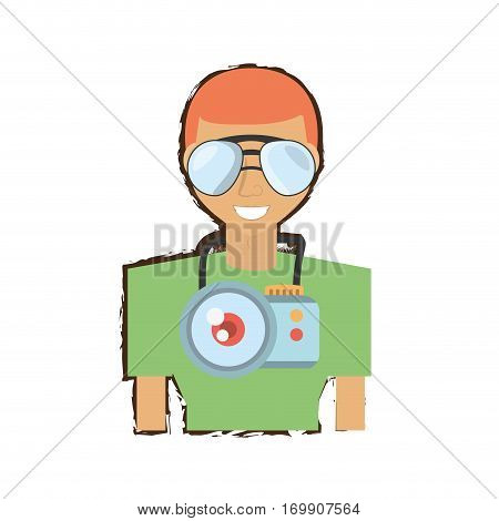 man with camara icon design, vector illustration image