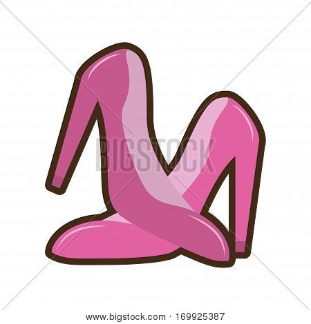 fucsia pumps icon image, vector illustration design