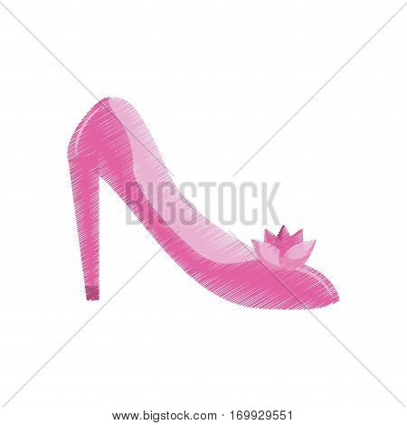 fucsia pump icon image, vector illustration design