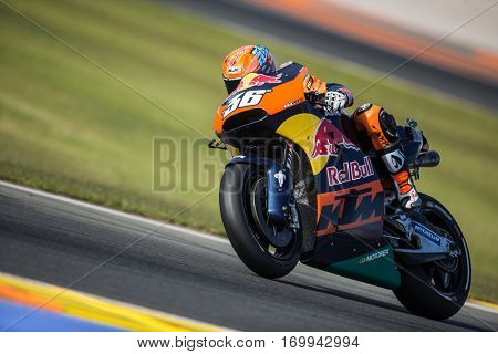 VALENCIA, SPAIN - NOV 12: Mika Kallio during Motogp Grand Prix of the Comunidad Valencia on November 12, 2016 in Valencia, Spain.